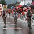 Kim Kirchen et Frank Schleck  l'arrive de la deuxime tape du Tour de Suisse 2008